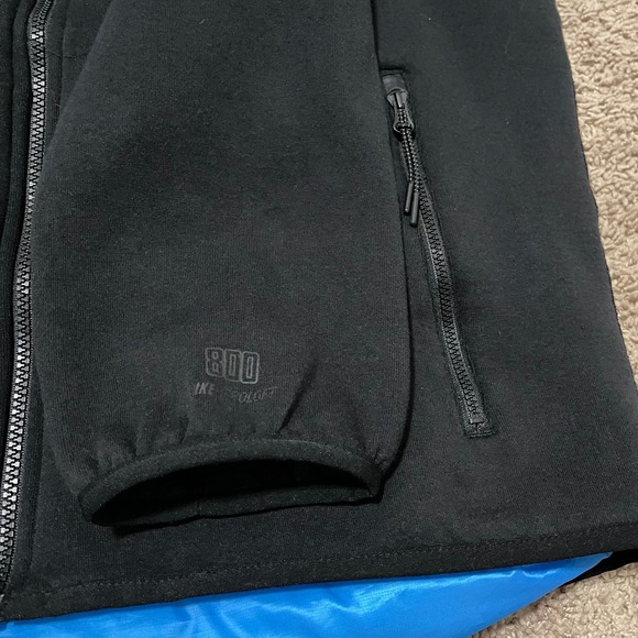 Nike Jacket Mens Medium Black Blue Reversible 800 Goose Down Aeroloft Windrunner - Picture 10 of 16